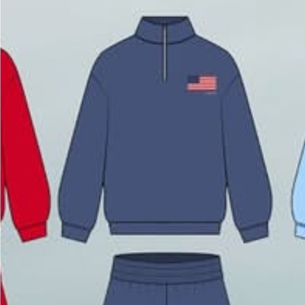 Fancy D Boutique American Flag Quarter Zip